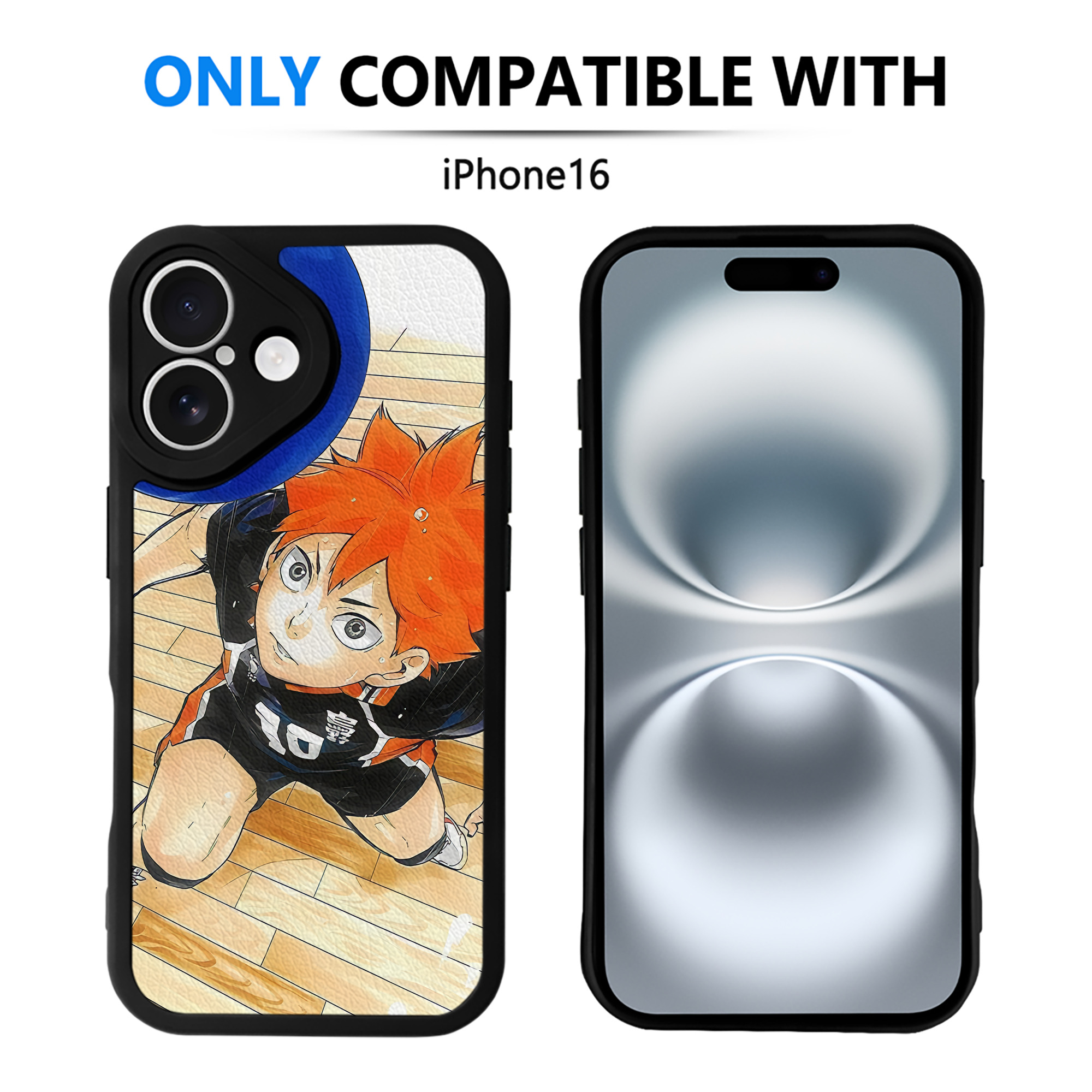 （画像用） ハイキュー!! Haikyu!! 【iPhone 16シリーズ対応】シリコンスマホケース（レザー調） 材質：シリコン
